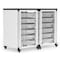 Luxor Modular Classroom Storage Cabinet - 2 side-by-side modules with 12 small bins MBS-STR-21-12S - alternate 1